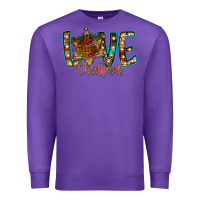 Purple Love Snowman Premium Sweatshirt - CowhideDigitalArt