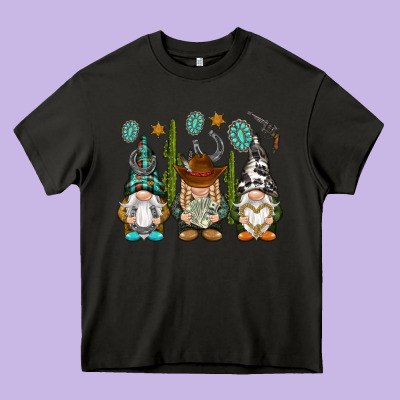 Western Gnomies Heavy Core Tee Designed By Nancycooperartshop
