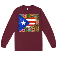 Burgundy mexico and puerto rico tumbler tbs Long Sleeve Tee - TumblerDesignByShophia