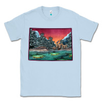 Dusty Blue Colorado Scenery Map Classic Tee - Bettercallsaul