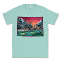 Seafoam Colorado Scenery Map Classic Tee - Bettercallsaul