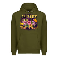 Army Green Oh honey i am that mom Premium Hoodie - FaDigitalArtStudio