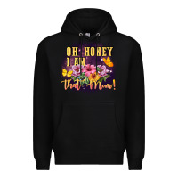 Black Oh honey i am that mom Premium Hoodie - FaDigitalArtStudio
