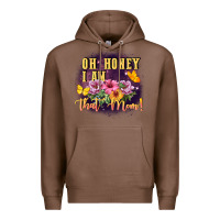 Chestnut Oh honey i am that mom Premium Hoodie - FaDigitalArtStudio