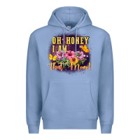 Colony Blue Oh honey i am that mom Premium Hoodie - FaDigitalArtStudio