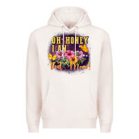 Pale Pink Oh honey i am that mom Premium Hoodie - FaDigitalArtStudio