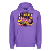 Purple Oh honey i am that mom Premium Hoodie - FaDigitalArtStudio