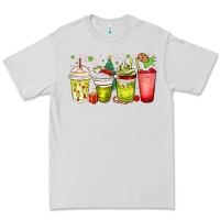 Dove Grey Christmas characters coffee cups Premium Tee - MaliasSmallBusiness