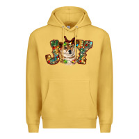 Antique Gold shiba inu christmas joy Premium Hoodie - RanaPortraitStore
