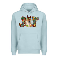 Blue Mist shiba inu christmas joy Premium Hoodie - RanaPortraitStore