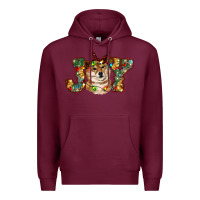 Burgundy shiba inu christmas joy Premium Hoodie - RanaPortraitStore