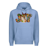 Colony Blue shiba inu christmas joy Premium Hoodie - RanaPortraitStore