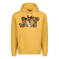 Mustard shiba inu christmas joy Premium Hoodie - RanaPortraitStore