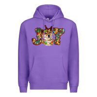 Purple shiba inu christmas joy Premium Hoodie - RanaPortraitStore