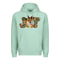 Seafoam shiba inu christmas joy Premium Hoodie - RanaPortraitStore