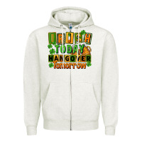 Oatmeal Heather Irish today hangover tomorrow  St. Patricks Day Zipper Hoodie - FaDigitalArtStudio