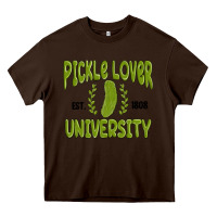 Chocolate Brown pickle lover university Heavy Core Tee - MaliasSmallBusiness