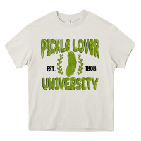 Cream pickle lover university Heavy Core Tee - MaliasSmallBusiness