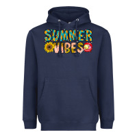 Navy Summer Vibes Heavyweight Hoodie - CowhideDigitalArt
