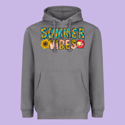 Summer Vibes Heavyweight Hoodie Designed By Cowhidedigitalart