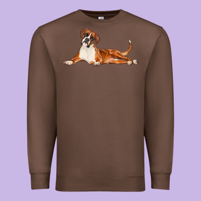 Boxer Dog Illustrations Premium Sweatshirt Designed By Lillyallendesigns