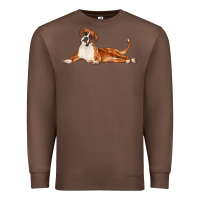 Chestnut Boxer Dog Illustrations Premium Sweatshirt - LillyAllenDesigns