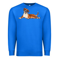 True Royal Boxer Dog Illustrations Premium Sweatshirt - LillyAllenDesigns