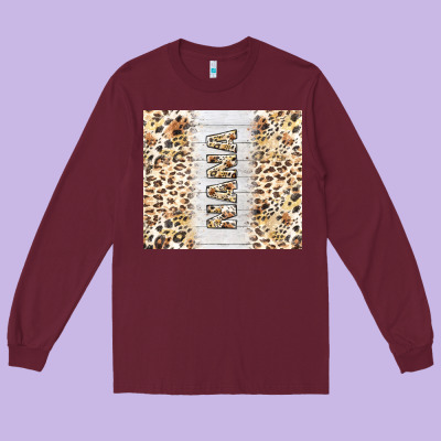 Mother's Day Nana Leopard Tumbler Tbs Long Sleeve Tee Designed By Tumblerdesignbyshophia