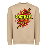 Mushroom Softball vibes lightning bolt Heavyweight Sweatshirt - HowdyJamesFarm