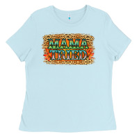 Baby Blue Leopard Floral Mama Tried Ladies Tee - Jasminsmagicworld