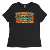 Black Leopard Floral Mama Tried Ladies Tee - Jasminsmagicworld