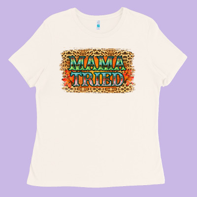 Leopard Floral Mama Tried Ladies Tee Designed By Jasminsmagicworld