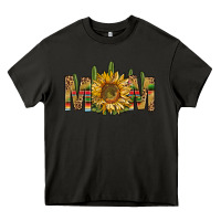 Asphalt western mom with sunflower Heavy Core Tee - NancyCooperArtShop