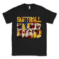 Black American Softball Dad Classic Tee - Bettercallsaul