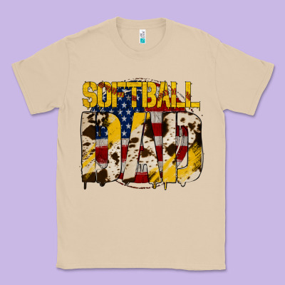 American Softball Dad Classic Tee Designed By Bettercallsaul