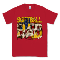 Red American Softball Dad Classic Tee - Bettercallsaul
