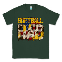 Sports Green American Softball Dad Classic Tee - Bettercallsaul