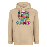 Mushroom Hello Summer Heavyweight Hoodie - CowhideDigitalArt