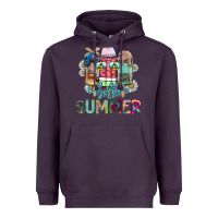 Plum Hello Summer Heavyweight Hoodie - CowhideDigitalArt