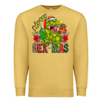 Antique Gold Merry Rexmas Premium Sweatshirt - CowhideDigitalArt