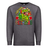 Charcoal Heather Merry Rexmas Premium Sweatshirt - CowhideDigitalArt