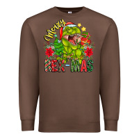 Chestnut Merry Rexmas Premium Sweatshirt - CowhideDigitalArt