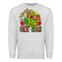 Dove Grey Merry Rexmas Premium Sweatshirt - CowhideDigitalArt