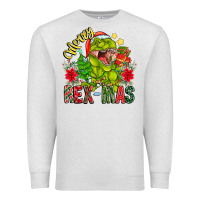 Oatmeal Heather Merry Rexmas Premium Sweatshirt - CowhideDigitalArt
