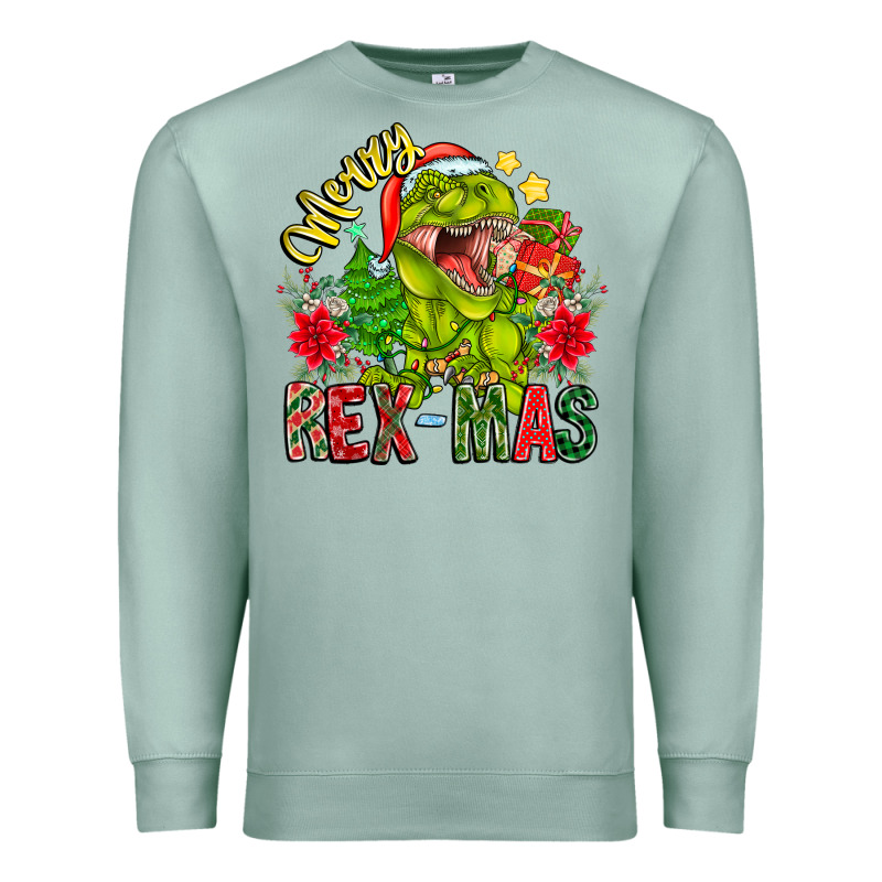 Merry Rexmas Premium Sweatshirt by CowhideDigitalArt | Teevron