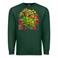 Sports Green Merry Rexmas Premium Sweatshirt - CowhideDigitalArt