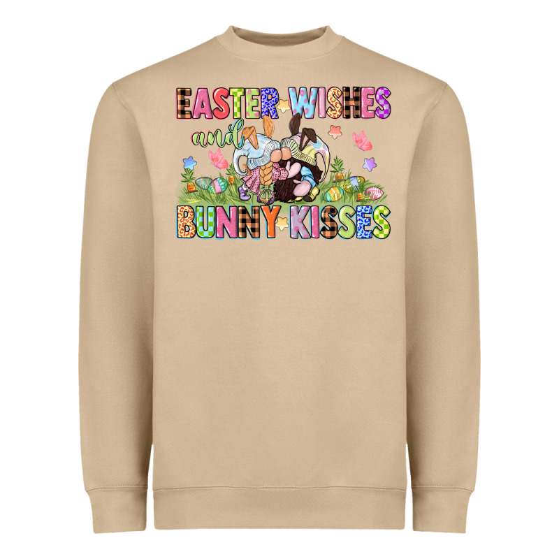 Easter Wishes And Bunny Kisses Easter Gnomies  Eas Heavyweight Sweatshirt by CowGirlArtShop | Teevron