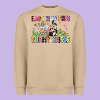 Easter Wishes And Bunny Kisses Easter Gnomies  Eas Heavyweight Sweatshirt Designed By Cowgirlartshop