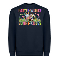Navy Easter wishes and bunny kisses Easter gnomies  Eas Heavyweight Sweatshirt - CowGirlArtShop