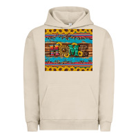 Pigment French Oak western home wind wheel sunflowers Urban Hoodie - Artiststas